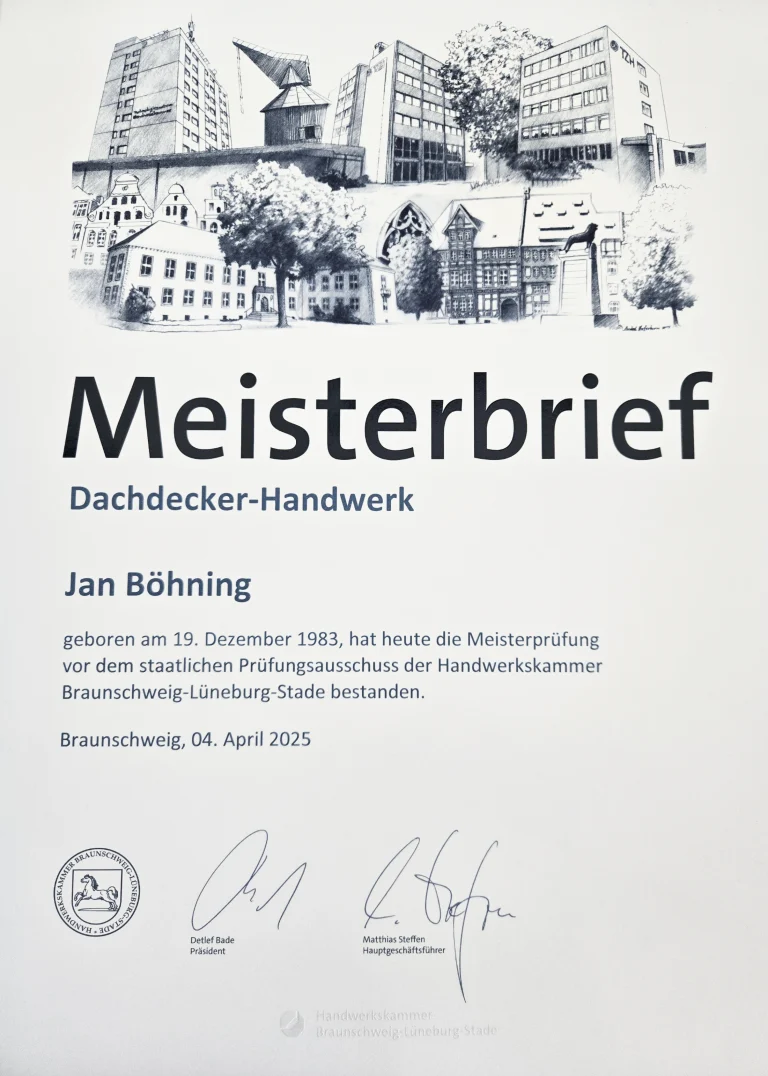 Meisterbrief J.Böhning